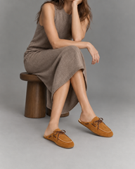 Women's Heritage Suede Boat Loafer Mules