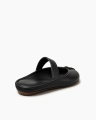 Women's Minimalist Leather Split-Toe Flat Mules