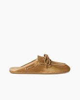 Women's Faded Suede Mules Brown Boat Shoes