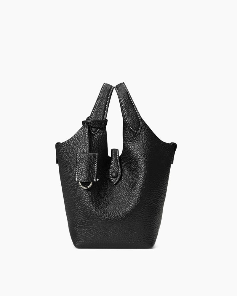 Everyday-City-Chic-Pebbled-Leather-Bucket-Handbag-3