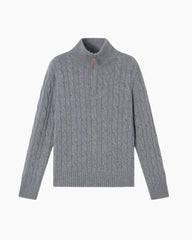 Chalet-Cashmere-Cable-Knit-Quarter-Zip-Pullover-Sweater-7