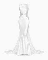 Ivory-Sleeveless-Lace-Panel-Mermaid-Wedding-Gown-6