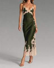Dark-Green-Lace-Trim-Wedding-Guest-Midi-Slip-Dress-3