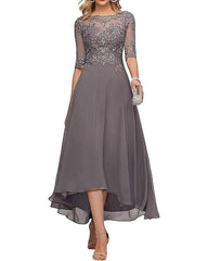 Wedding Guest Lace Appliqu¨¦ Mesh Midi Dress