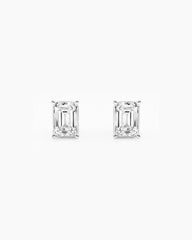Emerald-Cut Diamond Earrings Set