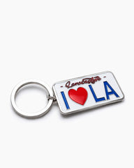 "I Love LA" Larosastyle Metal Heart Keychain