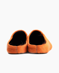 (Clean Up - US 9.5) Designer Real Fur Slides Clogs Mules Flat Luxury Slippers
