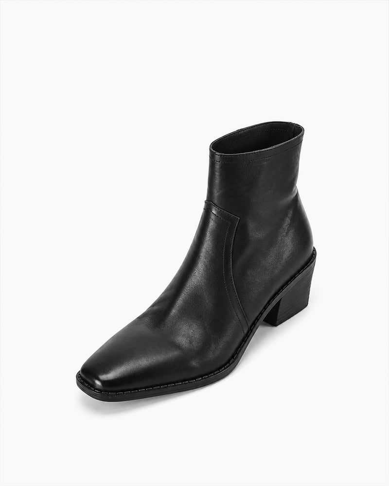 vintage-smooth-geniue-leather-ankle-boots