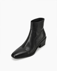 vintage-smooth-geniue-leather-ankle-boots