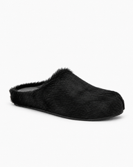Designer Real Fur Slides Clogs Mules Flat Luxury Slippers