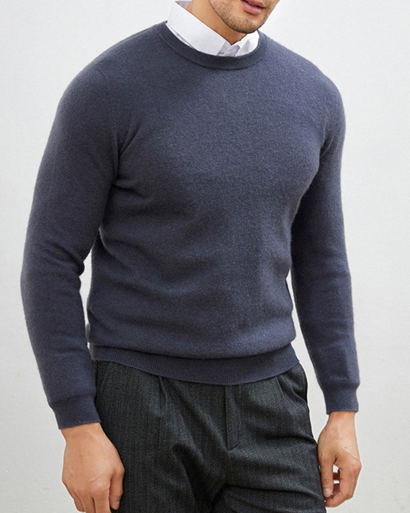 Men's Mongolian Cashmere Crewneck Sweater