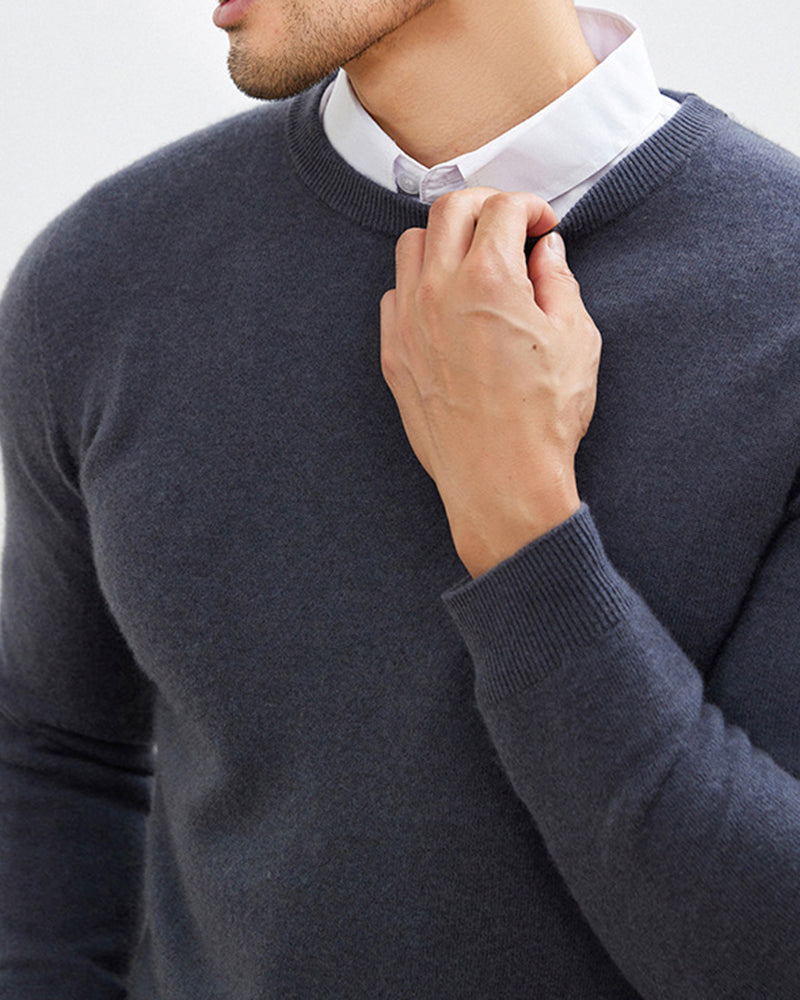 Men's Mongolian Cashmere Crewneck Sweater