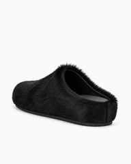 Designer Real Fur Slides Clogs Mules Flat Luxury Slippers (Women)