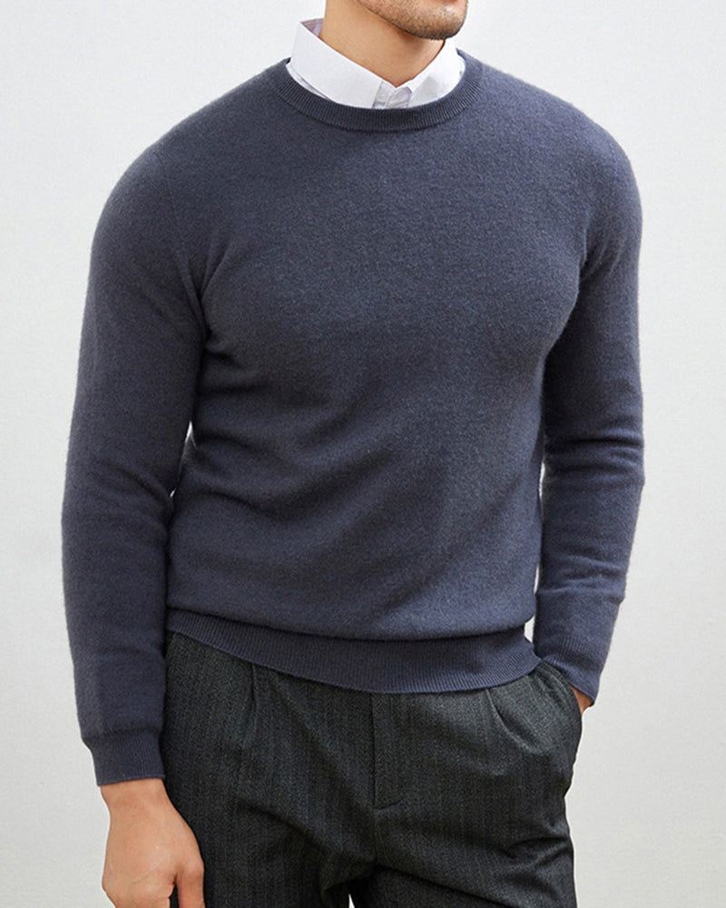 Men's Mongolian Cashmere Crewneck Sweater