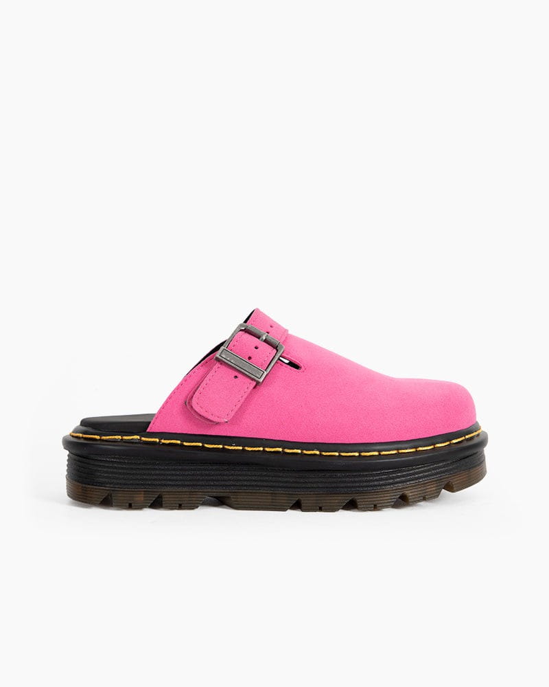 (Clean Up) Suede Casual Slingback Platform Clogs Mules