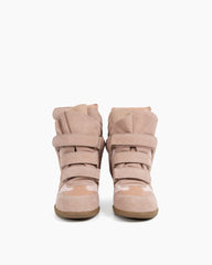 (Clean Up - US 5.5) Bekett Suede and Leather High-Top Trainers