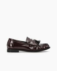 Women's Leather Loafers with Tassel Detail