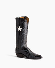 Women's Star Embellished Leather Western Boot