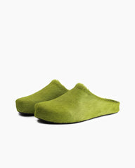 (Clean Up) Designer Real Fur Slides Clogs Mules Flat Luxury Slippers