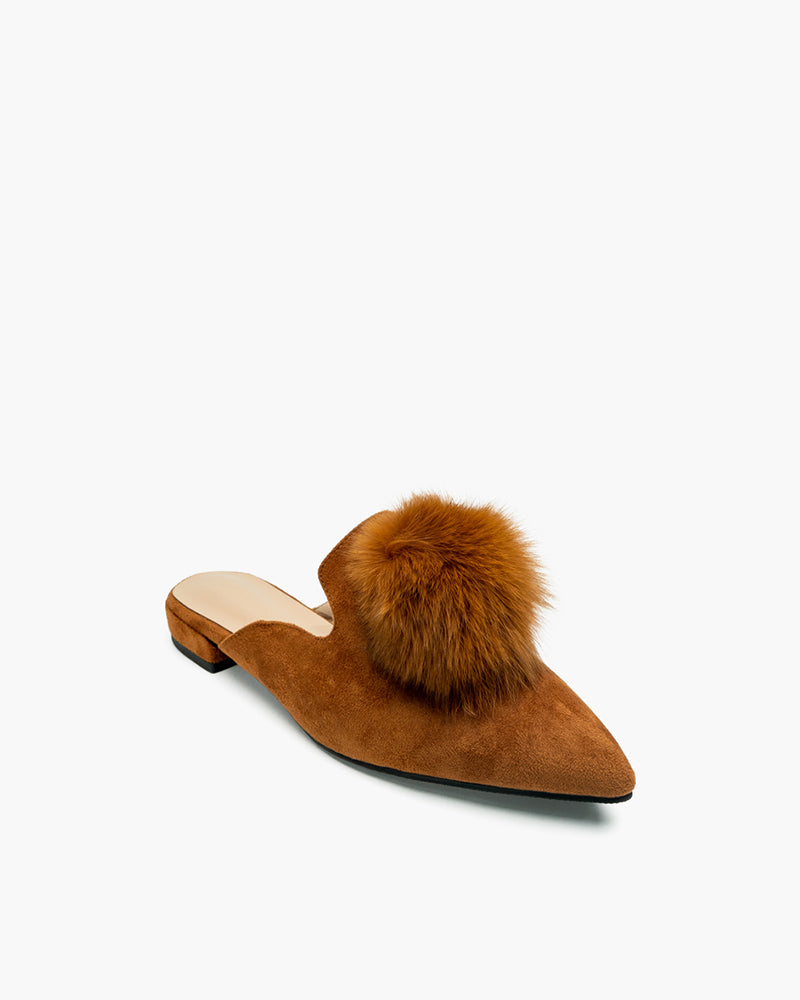 Slip On Backless Flat Heel Mules