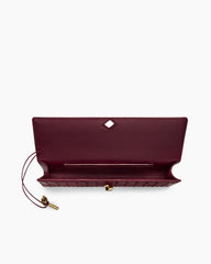 Classic Leather Top Handle Clutch with Knot Closure