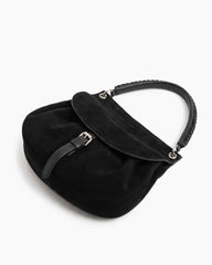 Classic Suede Flap Shoulder Bag