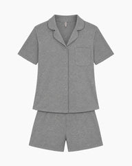 Modal Cotton Ribbed Short Sleeve Pajama Set