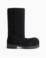Women's Suede Leather Mid-Calf Winter Boots