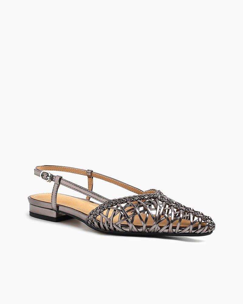 Woven Comfortable Slingback Braided Flat Sandals