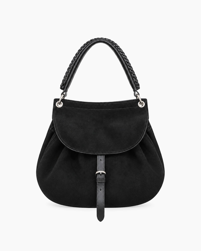 Classic Suede Flap Shoulder Bag