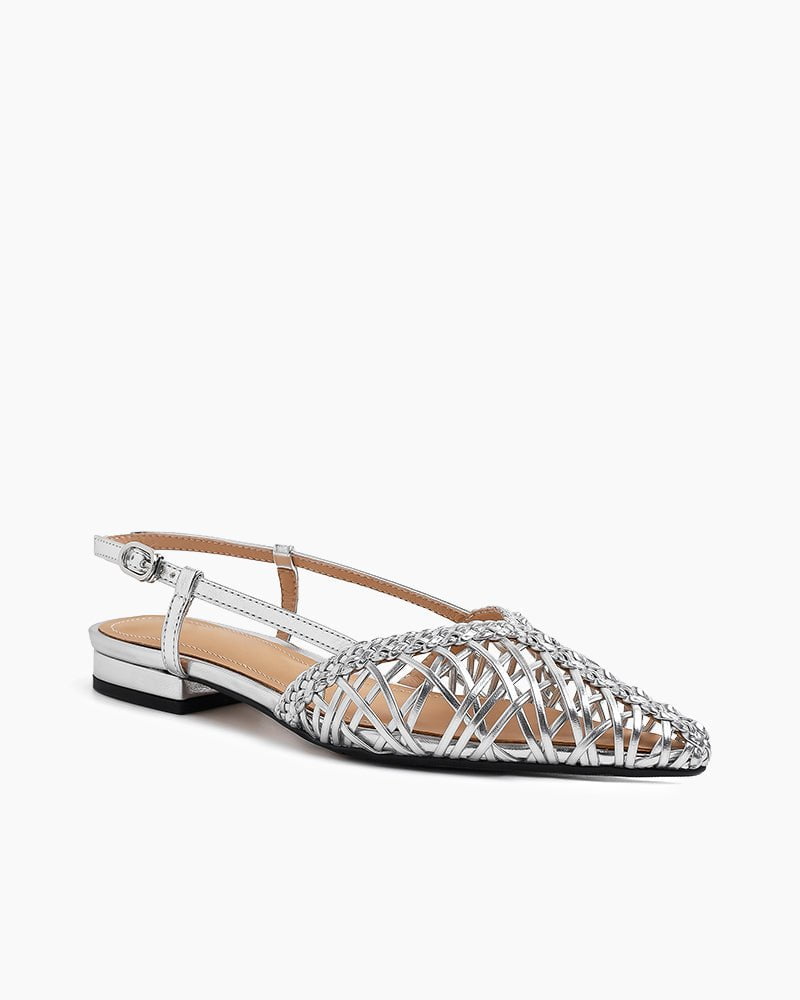 Woven Comfortable Slingback Braided Flat Sandals