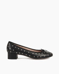 Refined Office Bow Leather Ballet Low-Heel Pumps