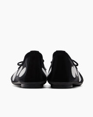 Satin Polka Dot Ballet Flats