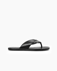 Women's Minimalist Cross Strap Leather Flat Slide Sandals