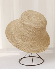 Raffia Wide Brim Bucket Hat