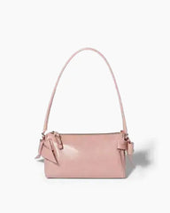 Compact Nappa Leather Bow-Accent Pouch Handbag