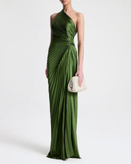 womens-private-party-elegant-one-shoulder-green-gown