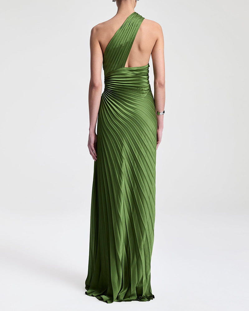 womens-private-party-elegant-one-shoulder-green-gown