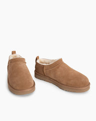 (Clean Up - US 8/10) Women's Chestnut Suede Mini Boots
