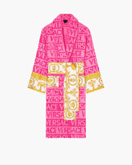 Women's Baroque Pattern Cotton Terry Bathrobe