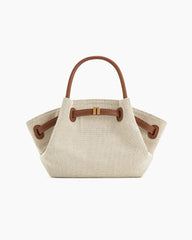 Structured Canvas Trapeze Top-Handle Bag