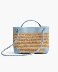 Raffia Knot Top Handle Crossbody Bags