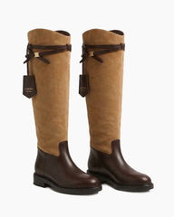 camel-suede-two-tone-knee-high-riding-boots