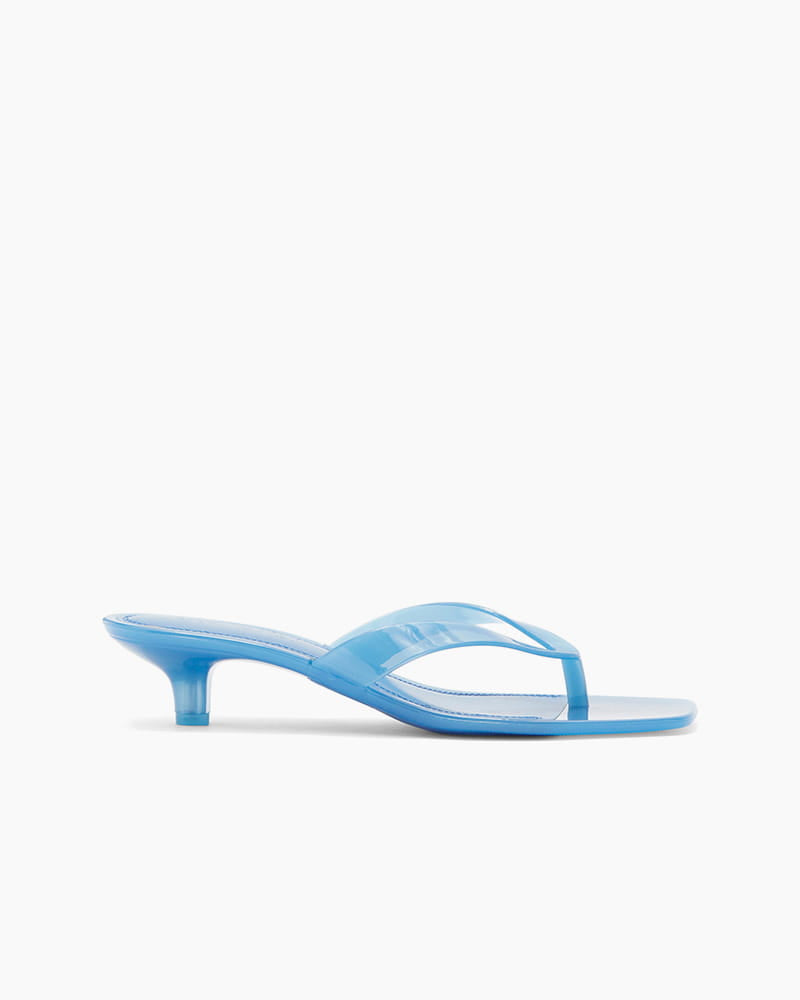 Women's Transparent Low Heel Flip-Flop Sandals