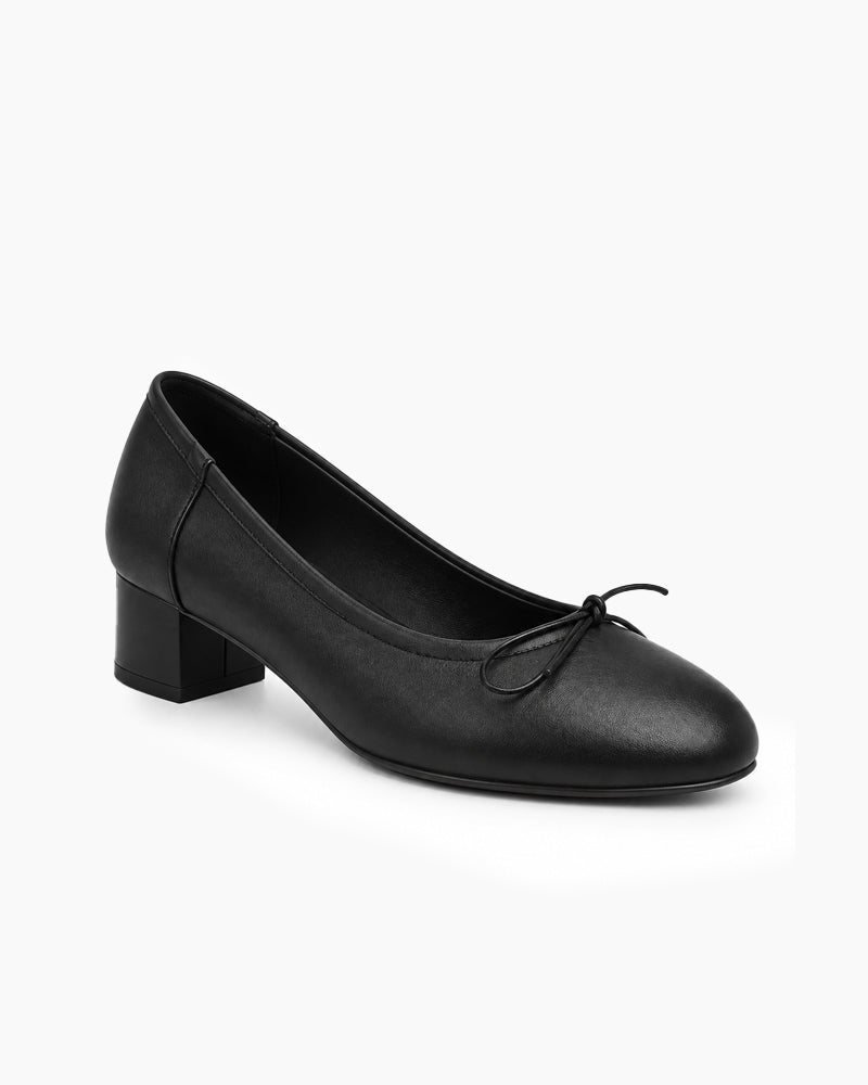 City-Stroll-Leather-Bow-Pumps-With-Block-Heels-5