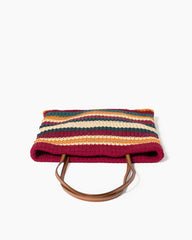 Colorful Crochet Stripe Tote Bag