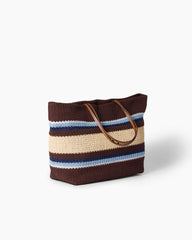 Summer Vacation Raffia Effect Woven Beach Bag