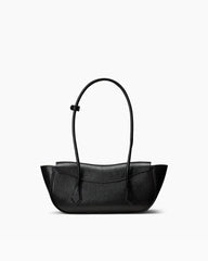 Vintage Crescent Flap Bag with Metal Hardware