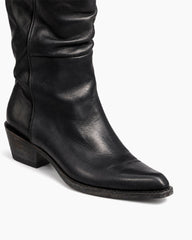 City-Stroll-Black-Square-Toe-Block-Heel-Boots-12