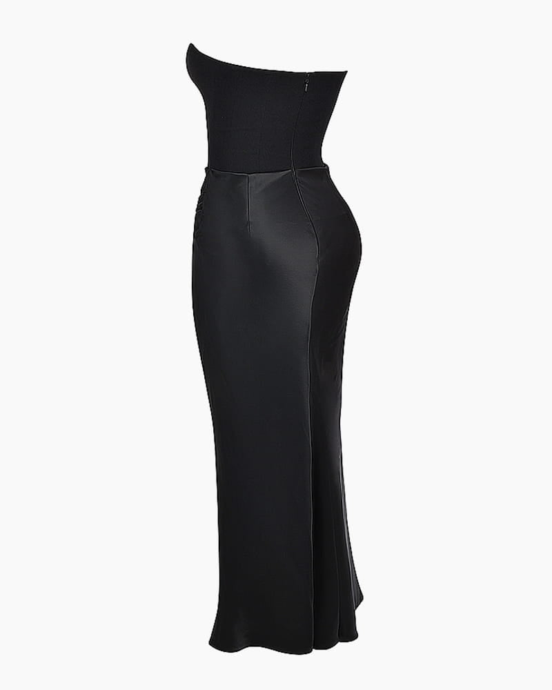 Garden-Soir¨¦e-Ivory-Strapless-Corset-Midi-Dress-6